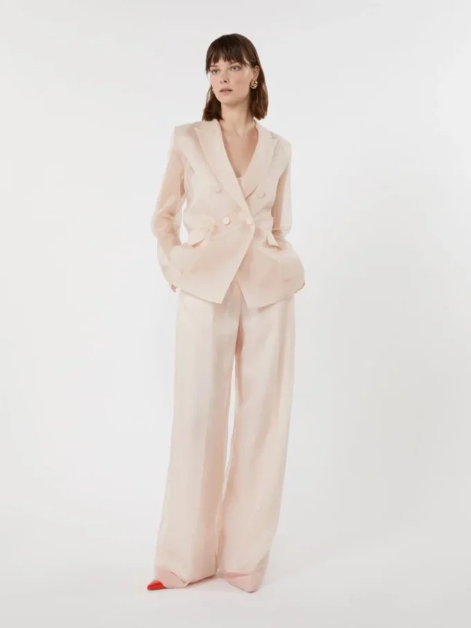 Hose aus Seidenorganza, puderfarben Hose aus Seidenorganza, puderfarben