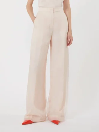 Hose aus Seidenorganza, puderfarben