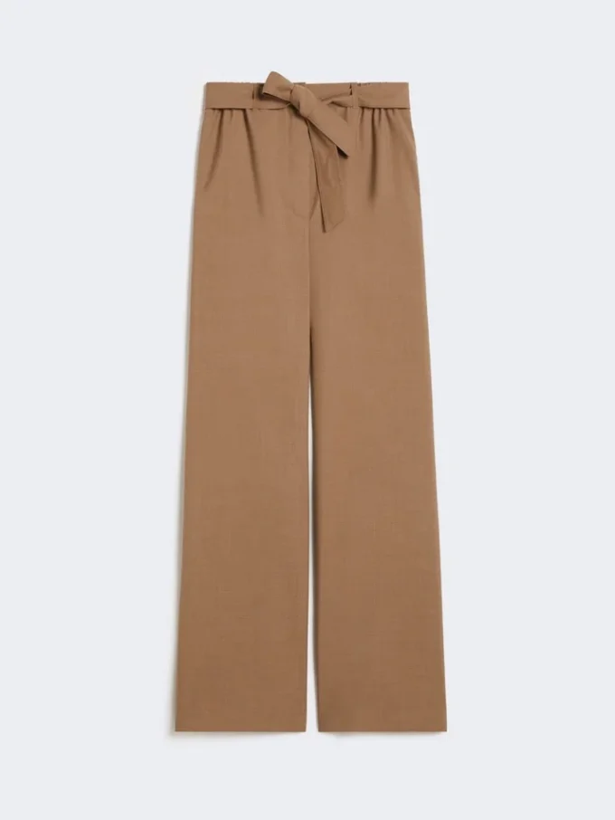 Hose aus Stretch-Wollstoff, haselnussbraun Hose aus Stretch-Wollstoff, haselnussbraun