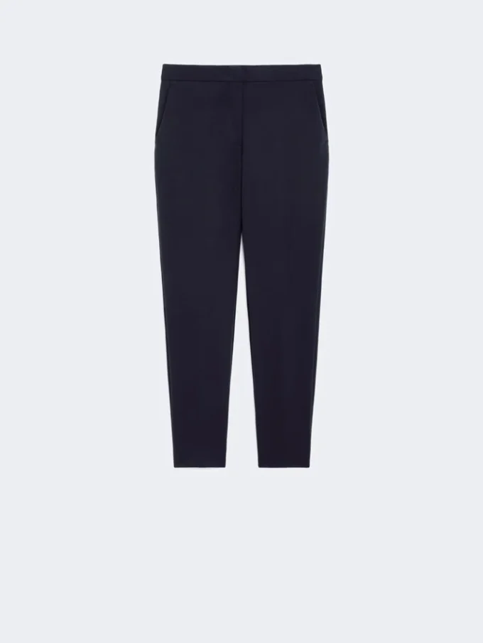 Hose aus Viskose-Jersey, ultramarinblau