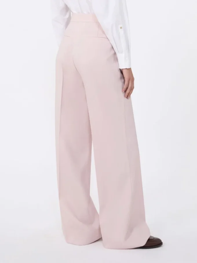 Hose aus Wolle, Mohair und Seide, beige-rosa Hose aus Wolle, Mohair und Seide, beige-rosa
