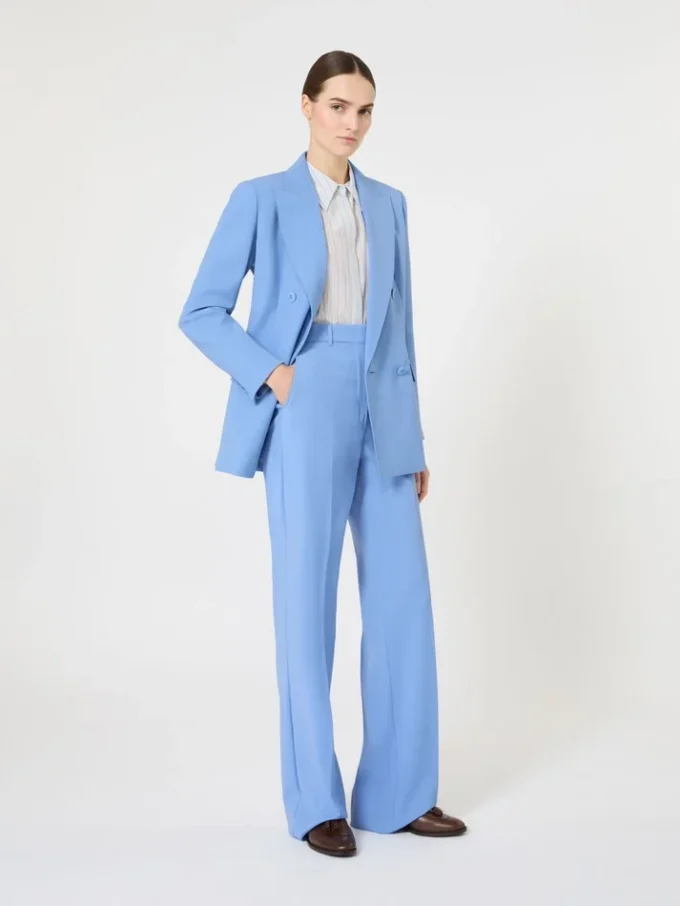 Hose aus Wollkrepp, hellblau Hose aus Wollkrepp, hellblau