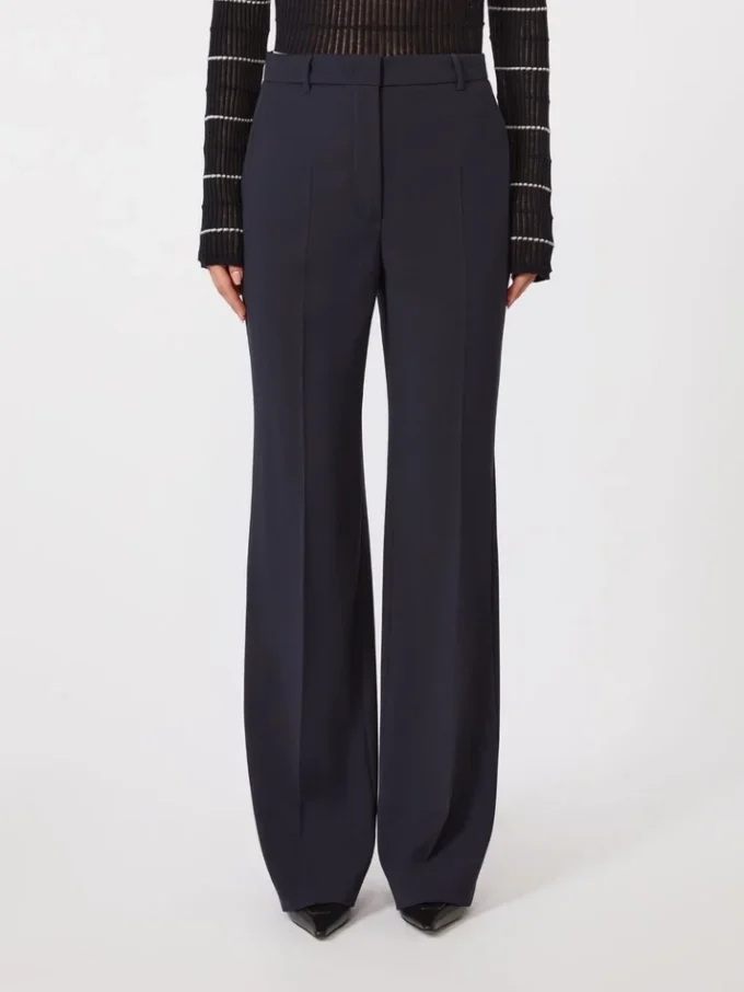 Hose aus Wollkrepp, marineblau Hose aus Wollkrepp, marineblau