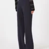 Hose aus Wollkrepp, marineblau Hose aus Wollkrepp, marineblau