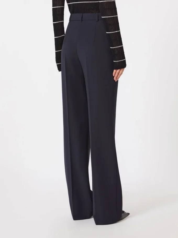 Hose aus Wollkrepp, marineblau Hose aus Wollkrepp, marineblau