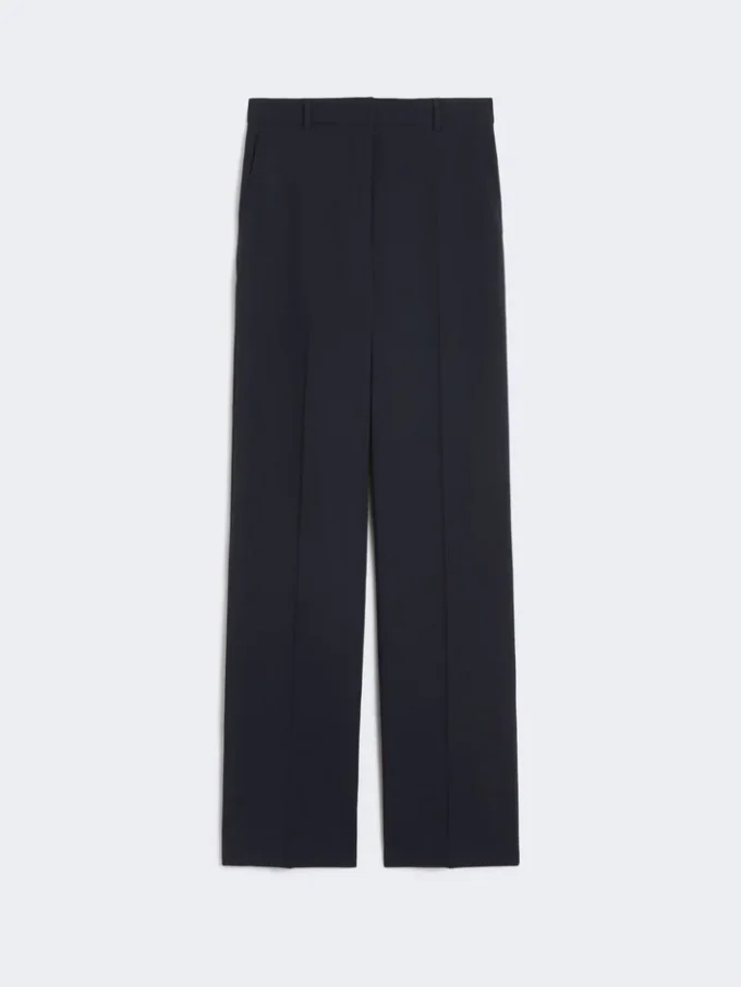 Hose aus Wollkrepp, marineblau Hose aus Wollkrepp, marineblau