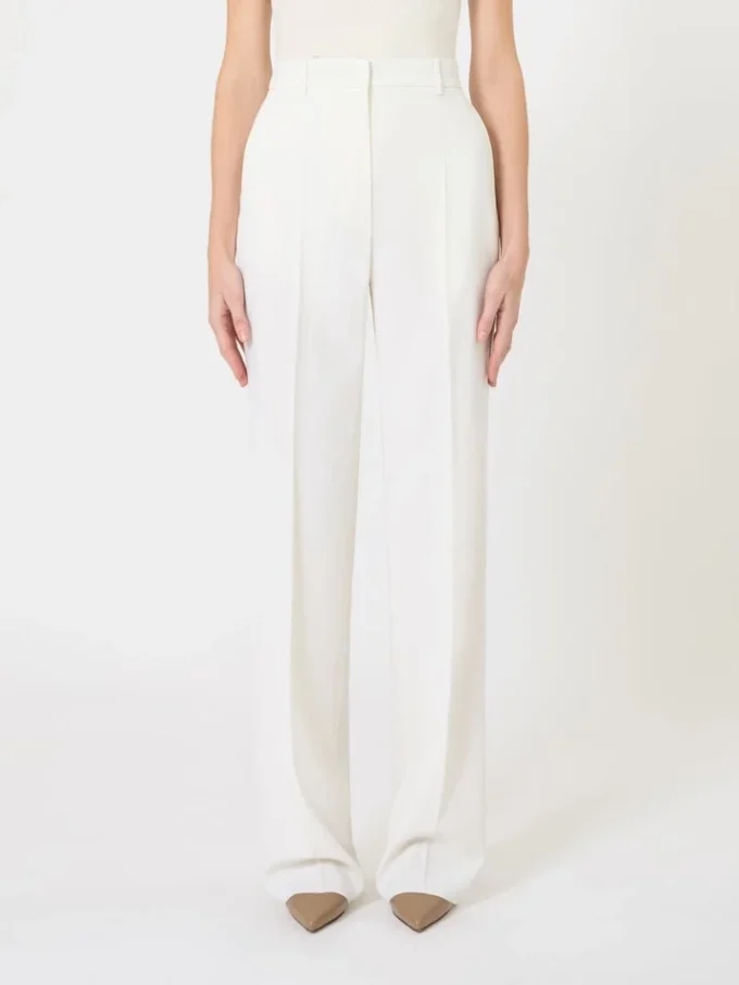 Hose aus Wollkrepp, weiß Hose aus Wollkrepp, weiß