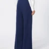 Hose aus Wollpiqué, China-Blau Hose aus Wollpiqué, China-Blau