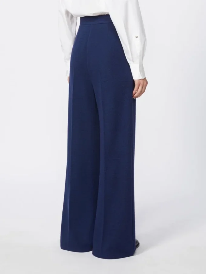 Hose aus Wollpiqué, China-Blau Hose aus Wollpiqué, China-Blau