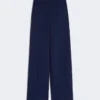 Hose aus Wollpiqué, China-Blau Hose aus Wollpiqué, China-Blau