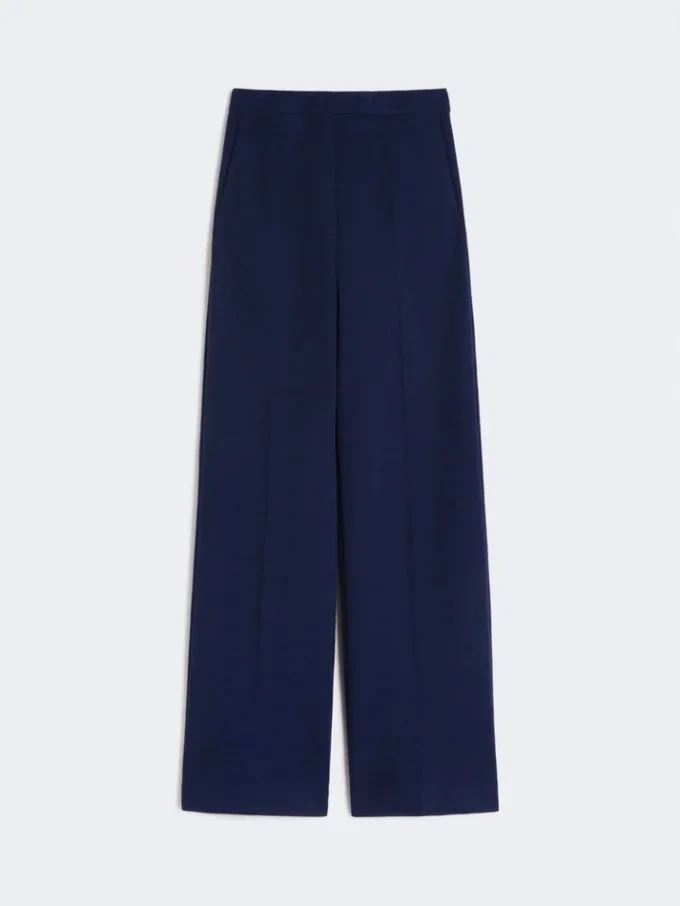 Hose aus Wollpiqué, China-Blau Hose aus Wollpiqué, China-Blau