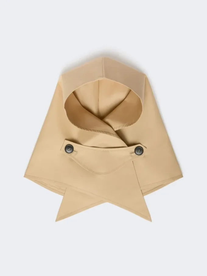 Hut-Foulard aus wasserabweisendem Gabardine, beige Hut-Foulard aus wasserabweisendem Gabardine, beige