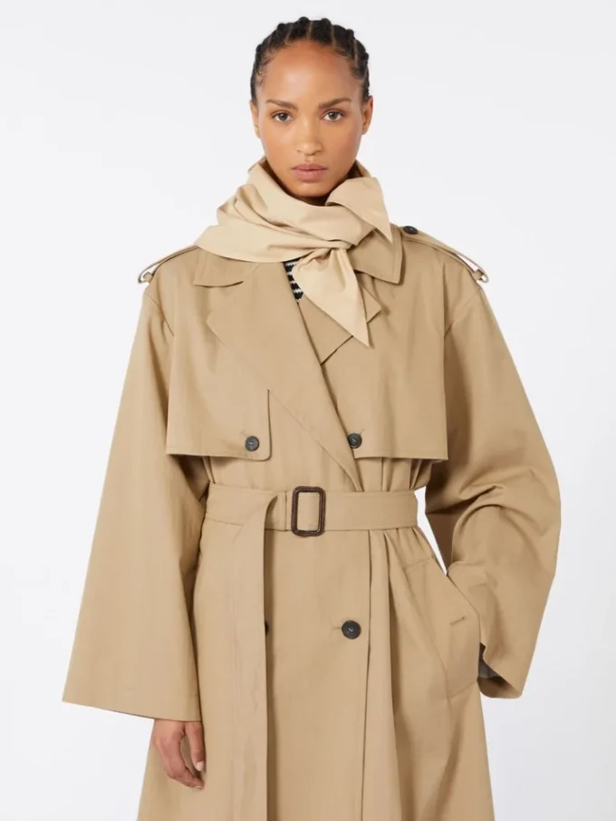 Hut-Foulard aus wasserabweisendem Gabardine, beige Hut-Foulard aus wasserabweisendem Gabardine, beige