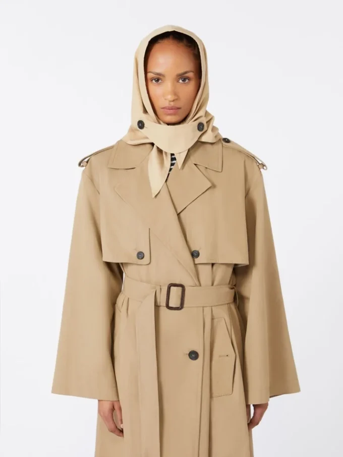 Hut-Foulard aus wasserabweisendem Gabardine, beige Hut-Foulard aus wasserabweisendem Gabardine, beige