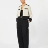 Jacke aus Baumwolle und Leinen im Korbgeflecht-Design, beige Jacke aus Baumwolle und Leinen im Korbgeflecht-Design, beige