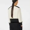 Jacke aus Baumwolle und Leinen im Korbgeflecht-Design, beige Jacke aus Baumwolle und Leinen im Korbgeflecht-Design, beige