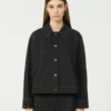 Jacke aus Denim in Jersey-Optik, ultramarinblau Jacke aus Denim in Jersey-Optik, ultramarinblau