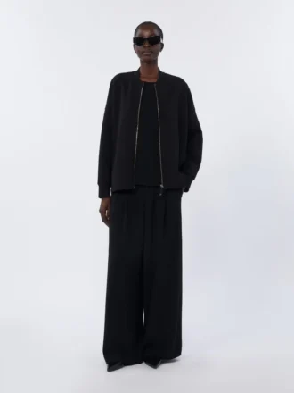 Jacke aus Scuba-Jersey, schwarz