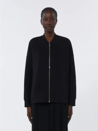 Jacke aus Scuba-Jersey, schwarz