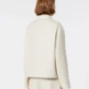 Jacke aus Stretch-Leinen und Baumwolle, elfenbeinfarben Jacke aus Stretch-Leinen und Baumwolle, elfenbeinfarben