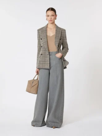 Jacquard-Jersey-Blazer, schwarz-grau