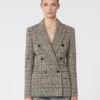 Jacquard-Jersey-Blazer, schwarz-grau Jacquard-Jersey-Blazer, schwarz-grau