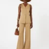 Jacquard-Jersey-Weste mit Nadelstreifen, Desert Jacquard-Jersey-Weste mit Nadelstreifen, Desert