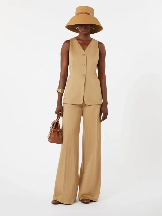 Jacquard-Jersey-Weste mit Nadelstreifen, Desert Jacquard-Jersey-Weste mit Nadelstreifen, Desert