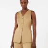 Jacquard-Jersey-Weste mit Nadelstreifen, Desert Jacquard-Jersey-Weste mit Nadelstreifen, Desert