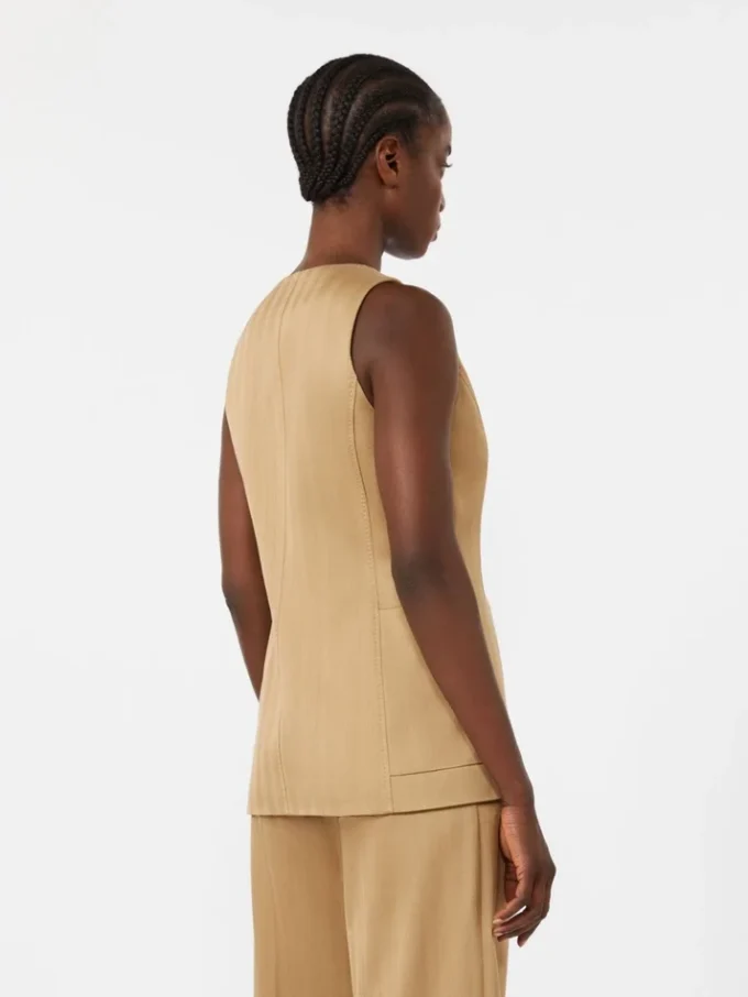 Jacquard-Jersey-Weste mit Nadelstreifen, Desert Jacquard-Jersey-Weste mit Nadelstreifen, Desert