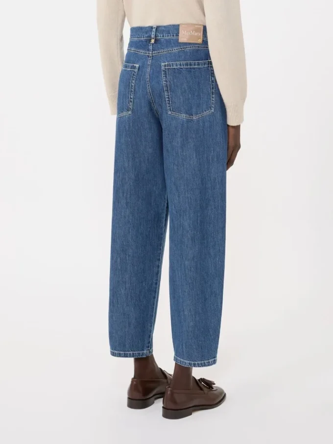 Jeans aus Baumwoll-Denim mit schmalem Bein, mitternachtsblau
