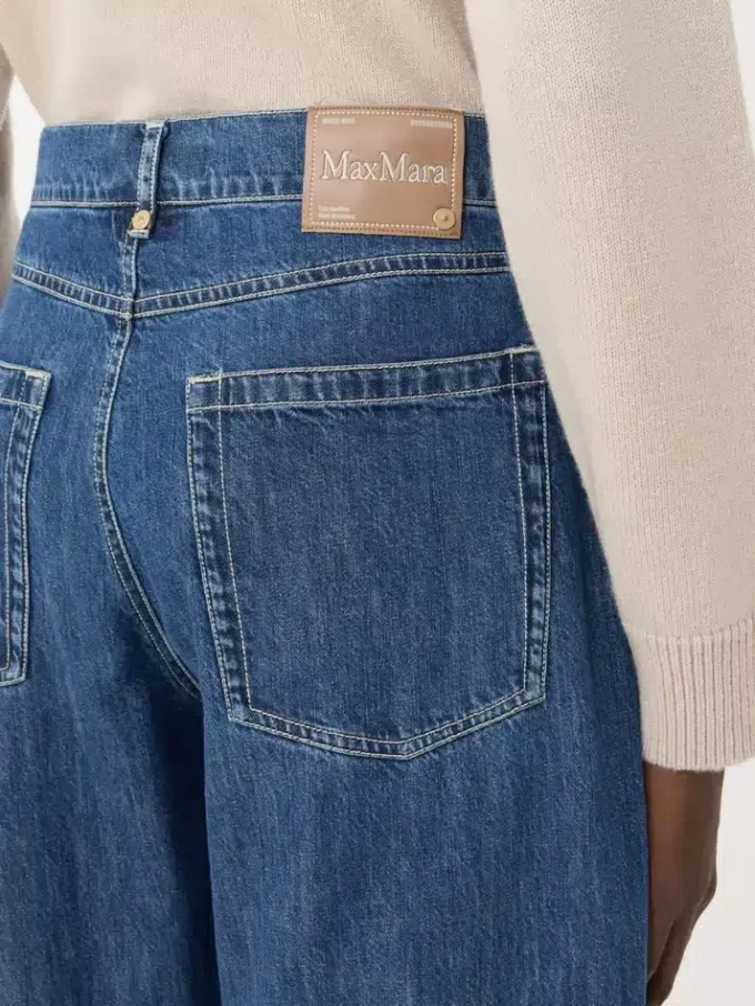 Jeans aus Baumwoll-Denim mit schmalem Bein, mitternachtsblau