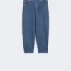 Jeans aus Baumwoll-Denim mit schmalem Bein, mitternachtsblau