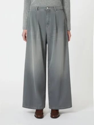 Jeans aus Baumwolle und Viskose-Denim, mittelgrau