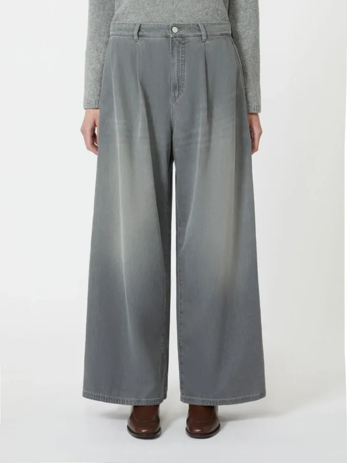 Jeans aus Baumwolle und Viskose-Denim, mittelgrau Jeans aus Baumwolle und Viskose-Denim, mittelgrau