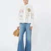 Jeans aus Leinen und Baumwoll-Denim, marineblau Jeans aus Leinen und Baumwoll-Denim, marineblau