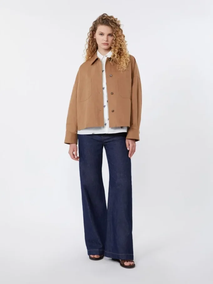 Jeans aus Leinen und Baumwoll-Denim, marineblau Jeans aus Leinen und Baumwoll-Denim, marineblau