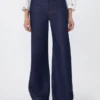 Jeans aus Leinen und Baumwoll-Denim, marineblau Jeans aus Leinen und Baumwoll-Denim, marineblau