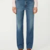 Jeans mit geradem Bein, marineblau Jeans mit geradem Bein, marineblau