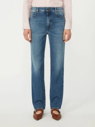 Jeans mit geradem Bein, marineblau
