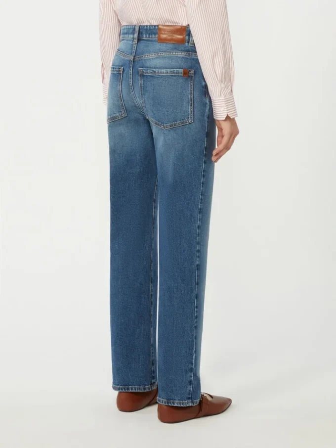 Jeans mit geradem Bein, marineblau Jeans mit geradem Bein, marineblau