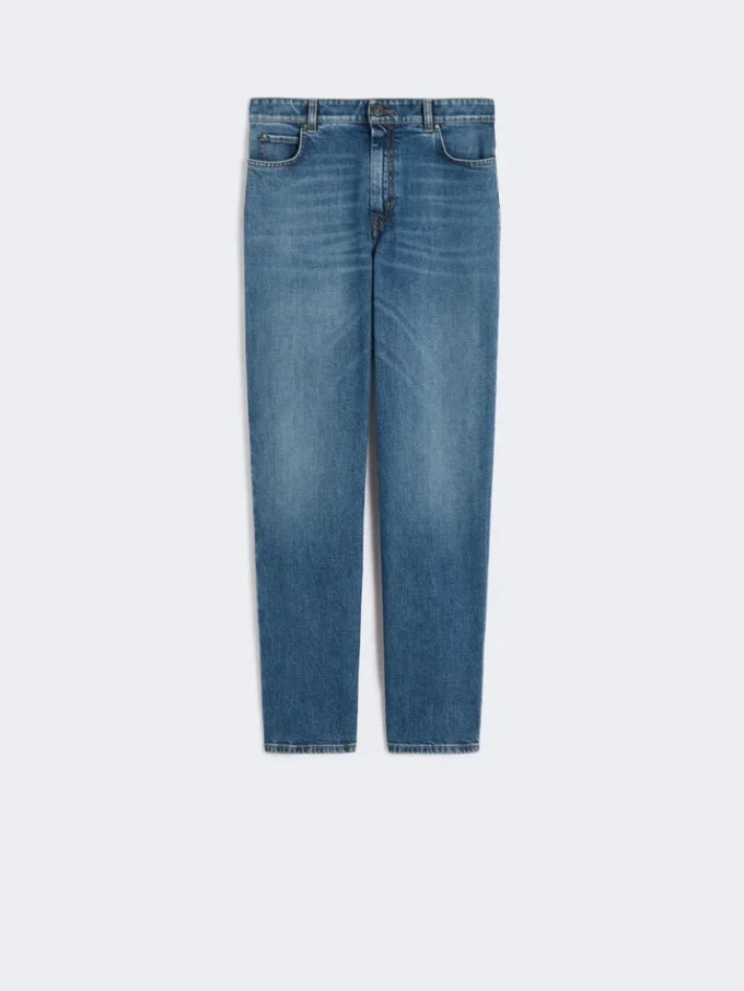 Jeans mit geradem Bein, marineblau Jeans mit geradem Bein, marineblau
