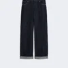 Jeans mit Umschlag, ultramarinblau Jeans mit Umschlag, ultramarinblau