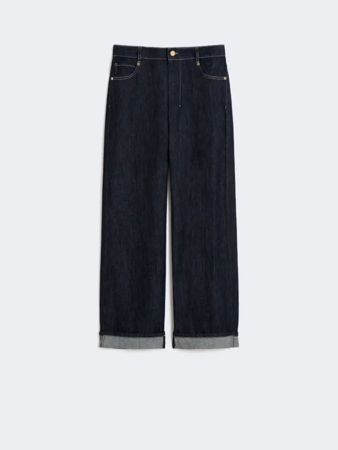 Jeans mit Umschlag, ultramarinblau Jeans mit Umschlag, ultramarinblau