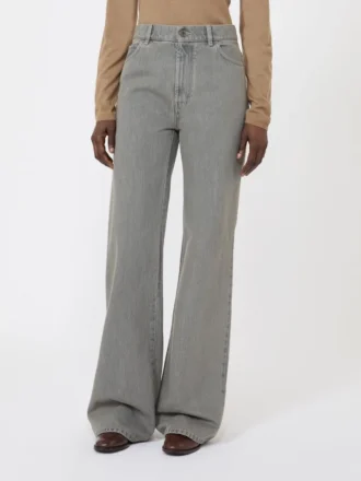 Jeanshose mit geradem Schnitt, schwarz