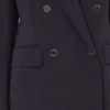 Jersey-Blazer mit Milano-Strickmuster, doppelreihig, marineblau Jersey-Blazer mit Milano-Strickmuster, doppelreihig, marineblau