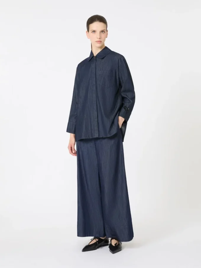Jogginghose aus Denim, mitternachtsblau