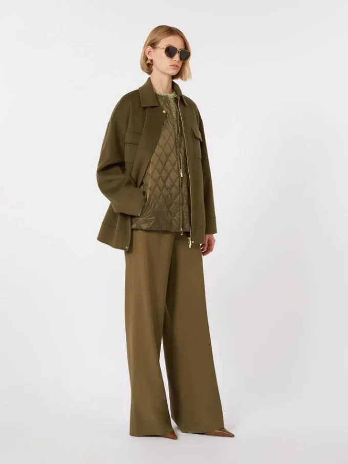 Jogginghose aus Wollstoff, khaki Jogginghose aus Wollstoff, khaki
