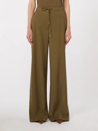 Jogginghose aus Wollstoff, khaki