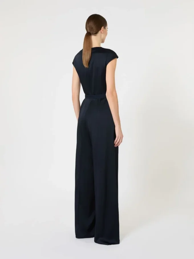 Jumpsuit aus Envers-Satin, mitternachtsblau Jumpsuit aus Envers-Satin, mitternachtsblau